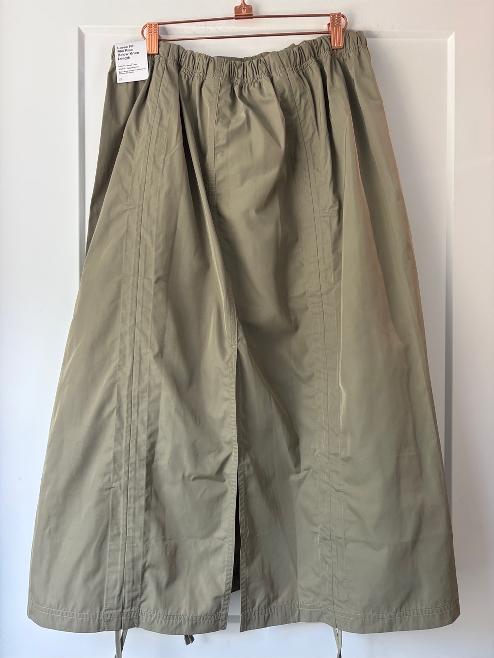 NWT Jordan Flight Parachute Midi Skirt in Olive Green - Picture 3 of 5